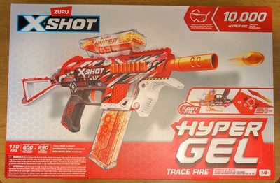 ZURU X-Shot Hyper Gel Trace Fire Blaster 10,000 Gel Pellets *New* 170 FPS Sealed