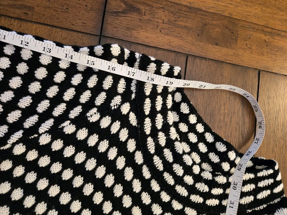 Новые направления женщин вязаный свитер платье размер L колена ноги 3/4 рукав в горошек - Изображение 4 из 4