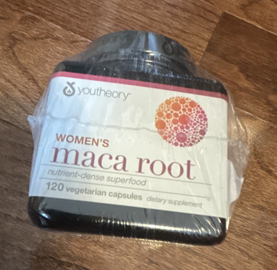 Youtheory Women's Maca Root Capsules Energy Support 120 ct Vegetarian