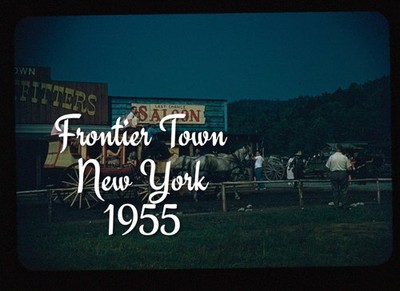 35mm slide Frontier Town New York - 1955 (Red Border) (BB)