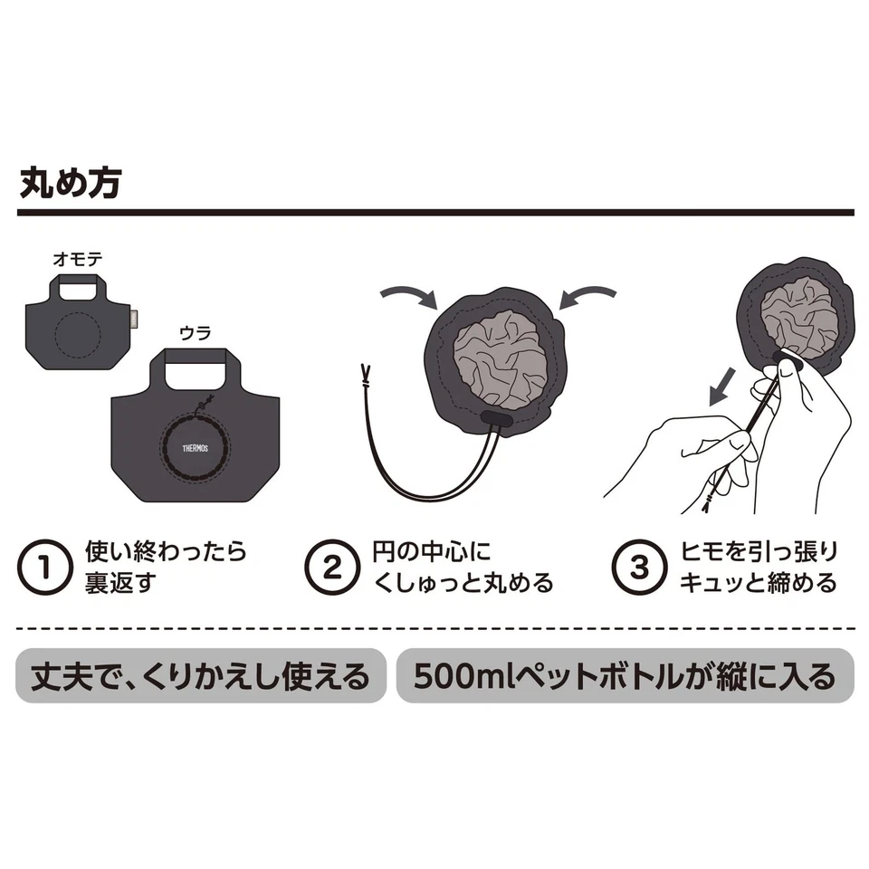 Rollable eco bag 18L Dark grey Compact Machine washable - Image 4 of 4