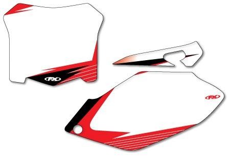 Factory Effex 12-64336 Graphic Number Plate Backgrounds - White