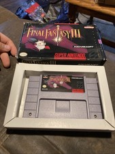 Final Fantasy 3 SNES Cartridge And Original Box Not Great