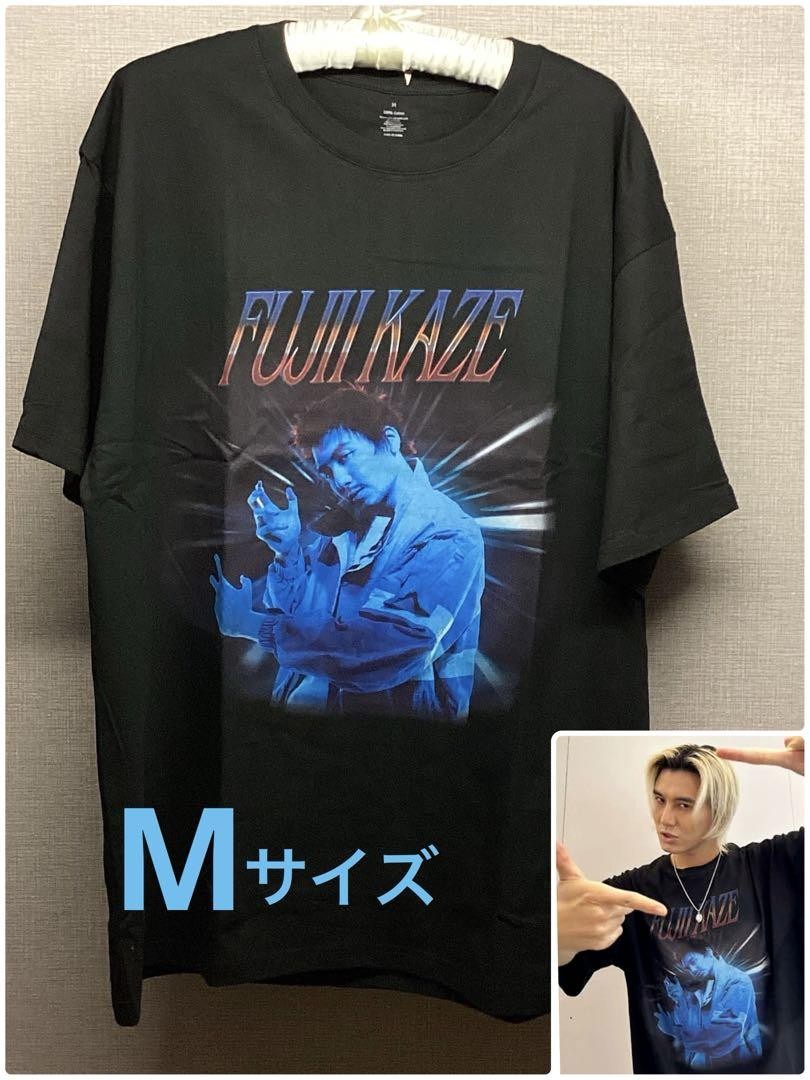 藤井風 Blue Kaze T-shirt M アジアツアー Fujii Kaze Asia Tour Taipei Limited T-shirt Blue Kaze Black