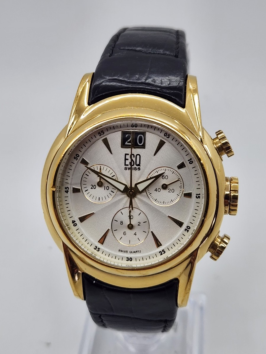 ESQ by movado swiss E5290 クロノグラフ　クォーツA49 ESQ by movado swiss E5290 クロノグラフ クォーツA49 - メルカリ