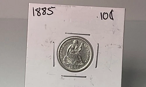 1885 Seated Liberty Silver Dime AU? About Uncirculated? VERY NICE DETAILS