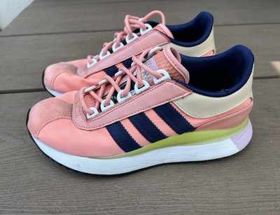 adidas Unisex Kinder Sneaker Low Top rosa/blau/weiß Textil EU 36 2/3