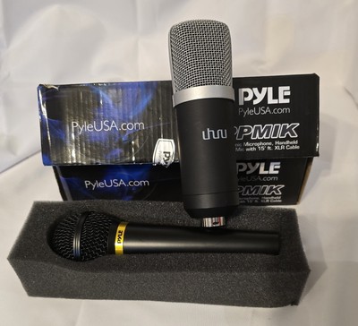 2 Microphones One Uhuru Professional /one Pyle No Cords/ Untested 