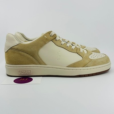 Polo Ralph Lauren Men's Court Lux Low Top Leather Casual Sneakers Size 10.5