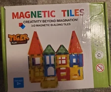 120 Pcs Magna Tiles Clear Colors Magnetic Building Toy Magnet Blocks Kids 3D