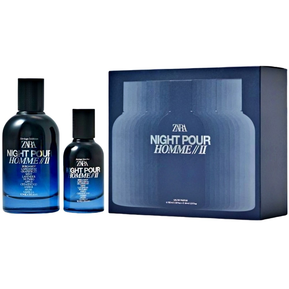 Zara Night Pour Homme II Perfume Set for Men EDP 100 + 30ml (3.4 +