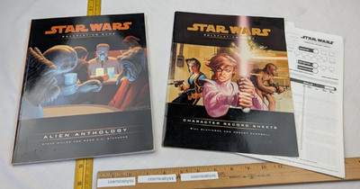Star Wars Roleplaying game book sc Alien Anthology & Character Record sheets RPG