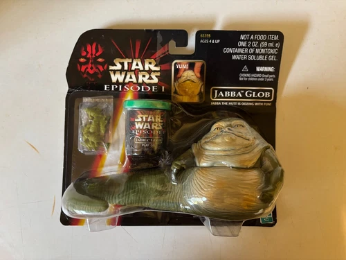 Vtg. 1998 Hasbro Star Wars Episode I Jabba the Hutt Figurine w/ Play Gel NIB