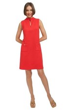 Tommy Hilfiger Red Textured Dress Size 4 Sleeveless Shift NWOT