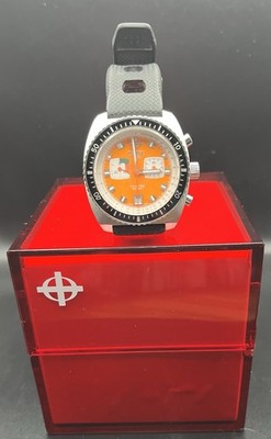 Zodiac Sea Dragon Chronograph Swiss Quartz Dive Watch New Battery Z02209 In GUC