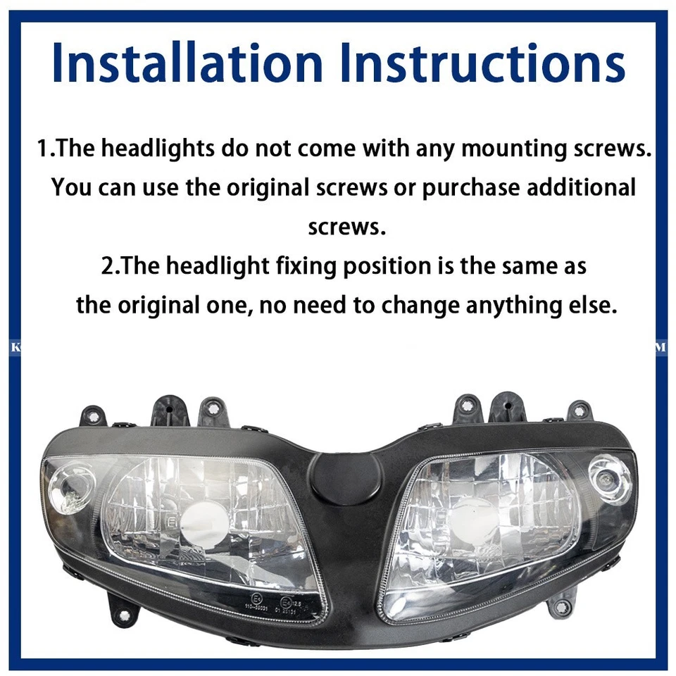 HID Projector Headlight Assembly Fit For Suzuki SV650S SV1000S 2003-2012 Foto 3 de 4