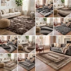 Shaggy Area Rugs Shimmer Modern Soft Hand Carved Shiny Living Room Rug