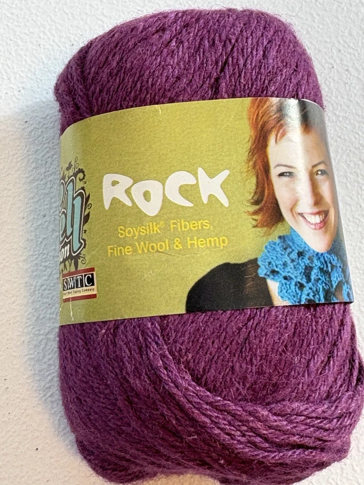 Colección Vickie Howell ROCK Hilo Soja Seda Lana Cáñamo 1 Madeja 50g Púrpura Peinado Foto 2 de 4
