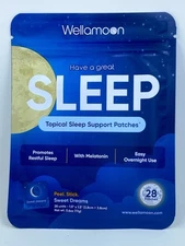 Wellamoon Sleep Support Single Pack Of 28 Patches Melatonin EXP:9/17/26