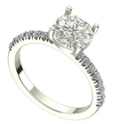 2.5 Ct White Round Vvs1 Real Moissanite Engagement Ring Sterling Silver Size 7