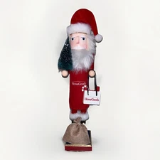 Homegoods Nutcracker Wooden Christmas in Red Apron Shopping Bag Sack 16” NEW
