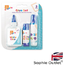 3Pcs CRAFT Multipurpose GLUE SET Non Toxic Glues Children Art & Craft UK GM1380