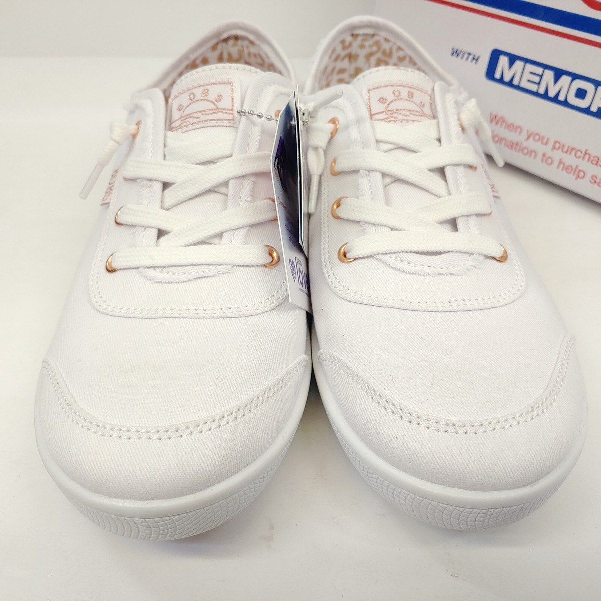 Bobs from Skechers B Cute Size Womens White Casual Shoes Rose