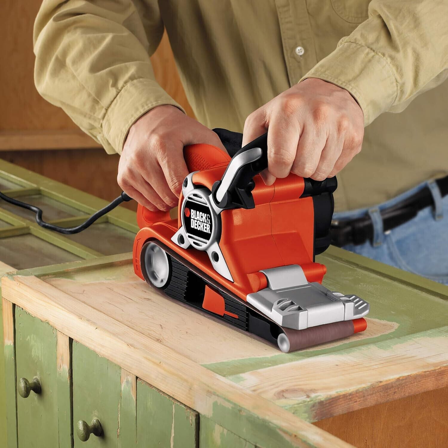 Black & Decker KA88GB Belt Sander, 240v Corded Electric, Floor Door