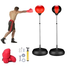 Boxing Bag Reflex with Adjustable Stand Freestanding Punching Speed Ball w/Glove