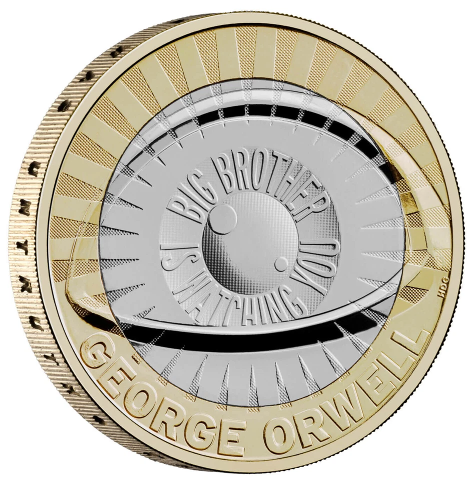 2025 Great Britain George Orwell £2 BU Coin w/ Display Card - Royal Mint - 1984 - Image 2 of 4
