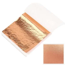 100-400X Imitation Gold Leaf Sheets Foil Paper for DIY Gilding Craft Decoration