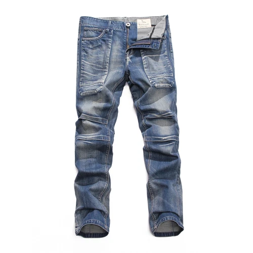 FOX JEANS Men's Douglas Regular Fit Straight Blue Denim Jeans  Size 32-44