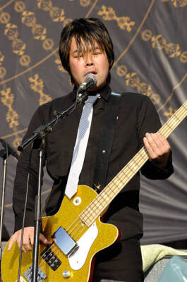 Taka Hirose of British alternative rock band Feeder live on stage  - Old Photo 2