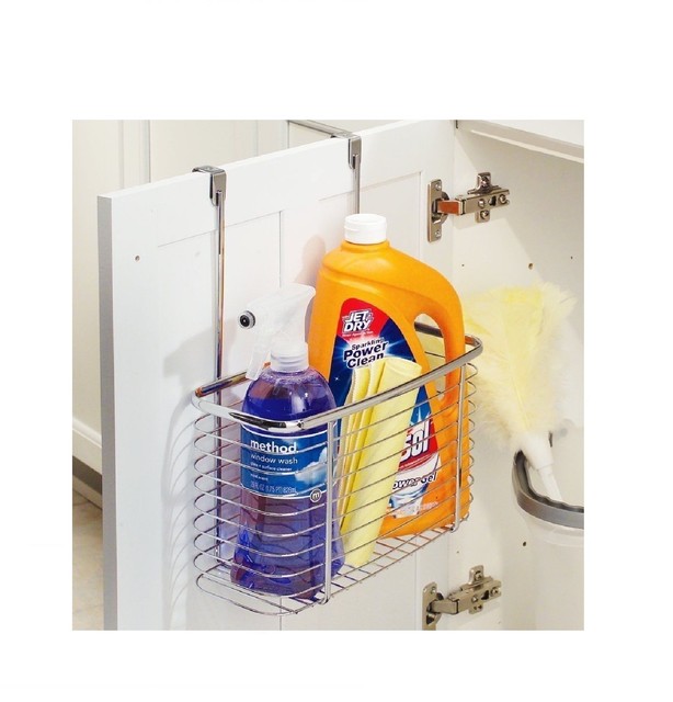 S.steel & White Plastic Coated Rust Over Bath Shower Caddy Tub Tray