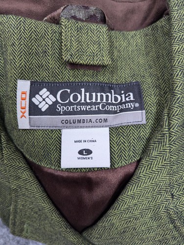 Columbia XCO Women's Equestrian Jacket Green Herringbone SZ Large - 第 13/14 張圖片