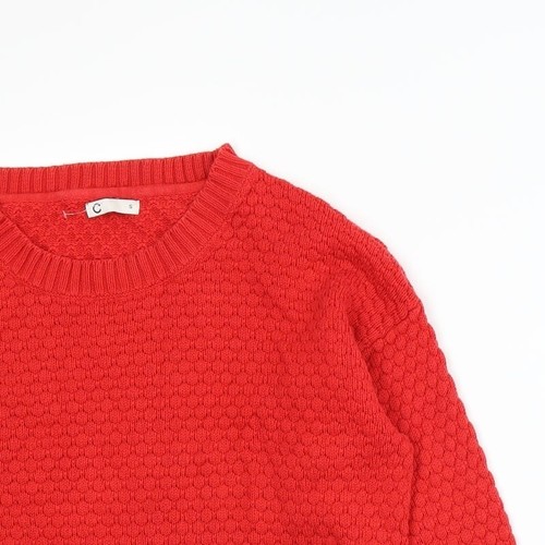 Cubus Womens Red Crew Neck Acrylic Blend Jumper Size S - Picture 4 of 12