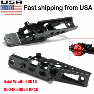 2x CNC Alloy Metal Axle Shock Link Mount Black For 1/10 RC Wraith 90048 RR10 US