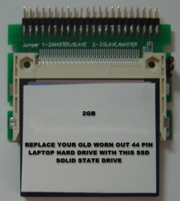 2GB SSD Replace Old 2.5'' IDE Laptop Drives with 44 PIN SSD CF Card & Adapter