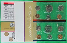 1986 P and D Annual US Mint Uncirculated 10 Coin Set BU Coins