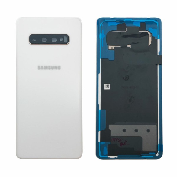 Samsung GH82-18867B Akkudeckel Deckel FüR Galaxy S10 Plus G975F Klebepad Weiß-image