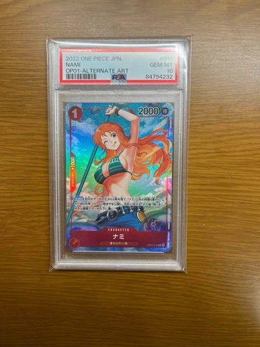 One Piece Card Game TCG OP01-016 Nami PSA10 Eichiro Oda Anime Manga TCG