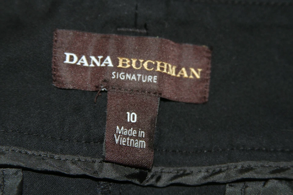 Pantalones Cortos Dana Buchman 10 Bermudas Negros Caminar Foto 3 de 4