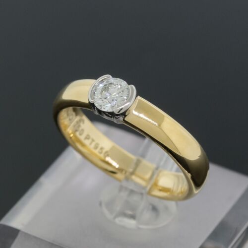 Tiffany&Co. 0.32ct Diamond Etoile Engagement Ring Size 6.25 18K Gold & Platinum