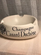 VTG Champagne Canard-Duchêne Ceramic Ashtray Cigar Pipe Cigarette  Advertising