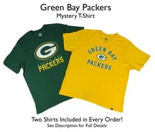 Green Bay Packers NFL Men's *2 MYSTERY SHIRTS* - Multiple Sizes Available!