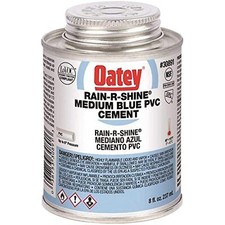 Oatey  PVC Rain-R-Shine Cement, Blue, 8 Oz.