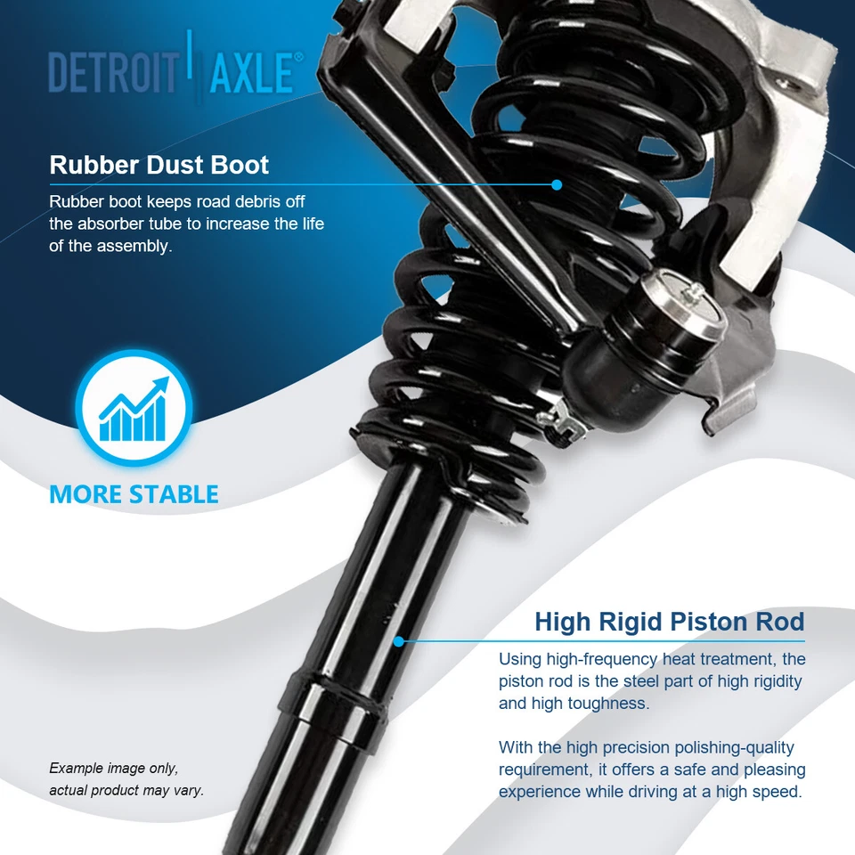 4 puntales delanteros traseros con muelle helicoidal para Chrysler Sebring Dodge Stratus 2001-2006 Foto 4 de 4