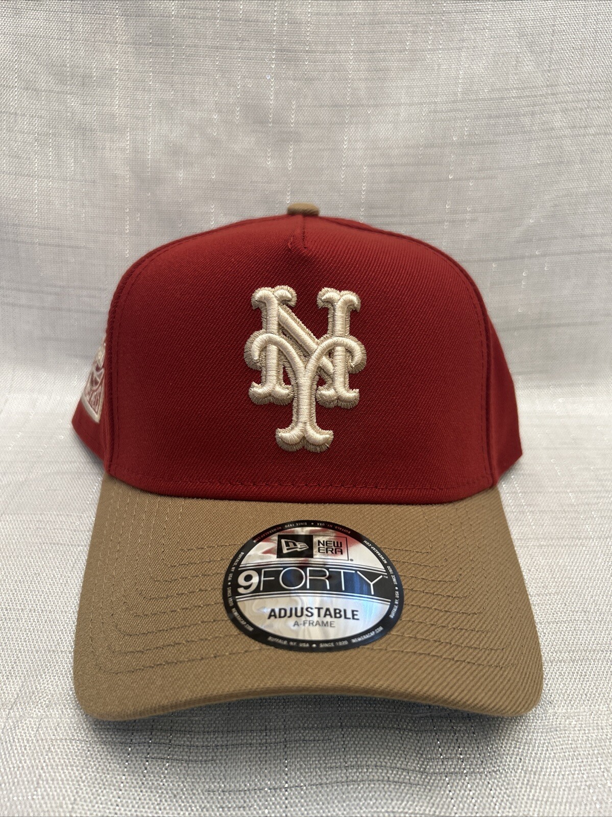 Red New York Mets Queens MLB 9Forty A-Frame Adjustable Strap New Era Cap Hat S