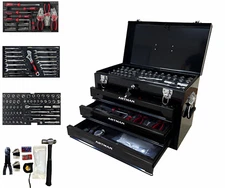 3-Drawer 339 Piece Hand Tool Kits Mechanics Tool for Household Home Repair Tools