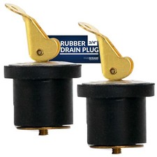 Boat Plug Livewell Bailer Drain Plug for 3/4-Inch Diameter Drains Locks in Pl...